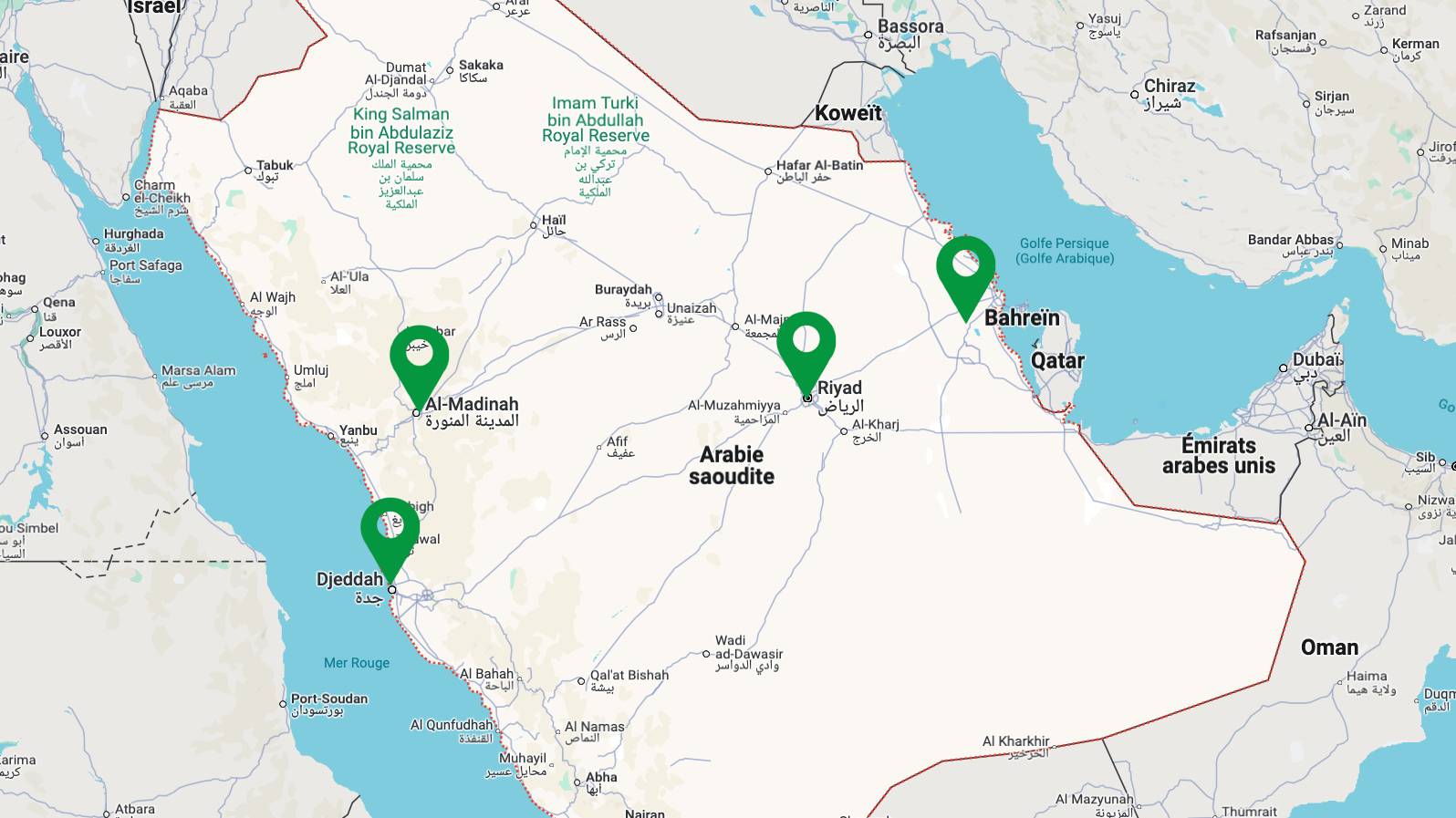Guide voyage Arabie Saoudite – points d'entrée